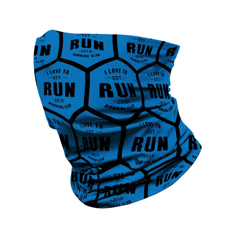 Image of I Love to Run Neck Gaiter (Blue)