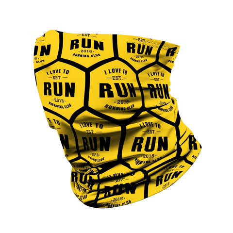 Image of I Love to Run Neck Gaiter (Yellow)